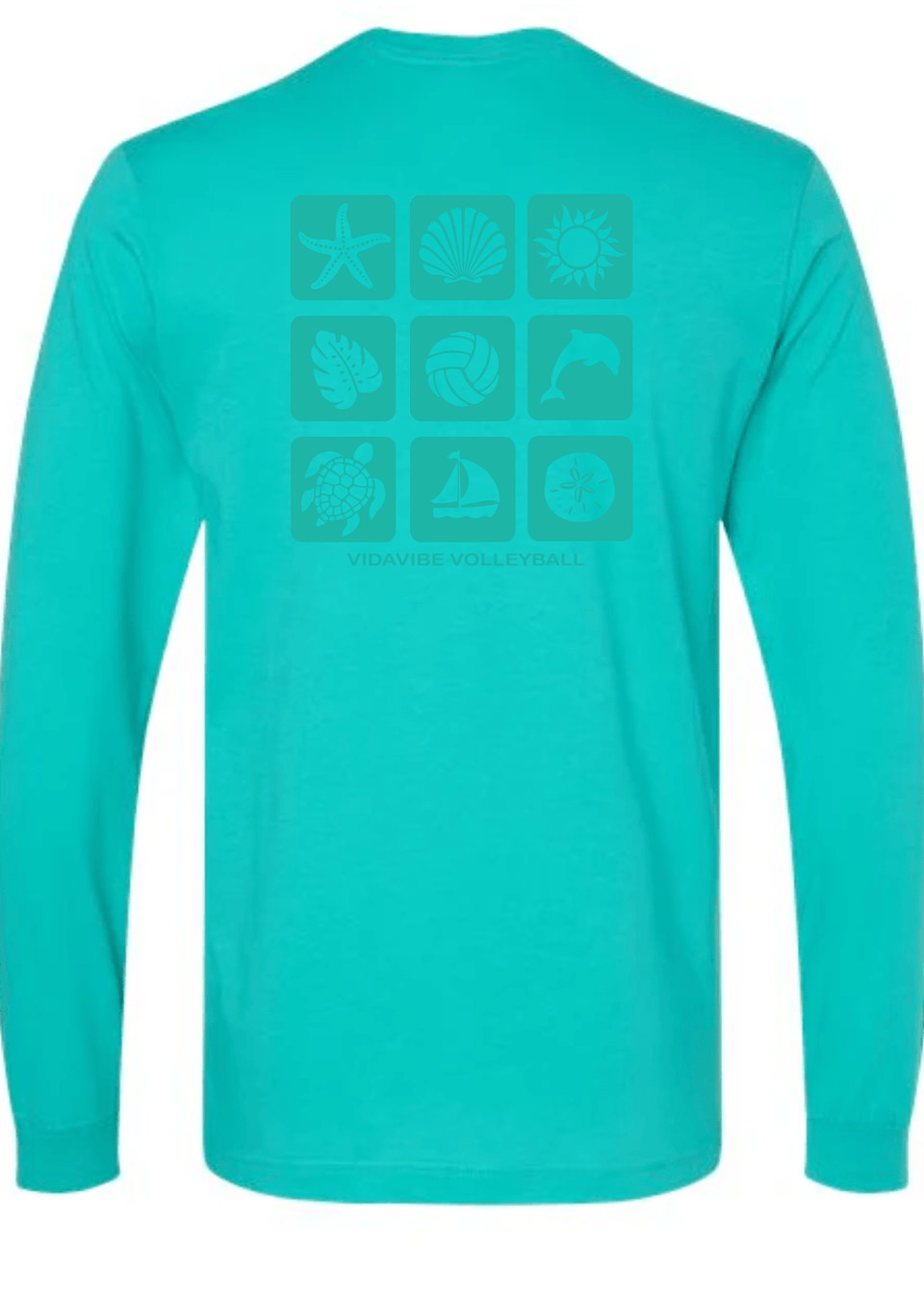 Teal Coastal Vibes Long Sleeve Tee